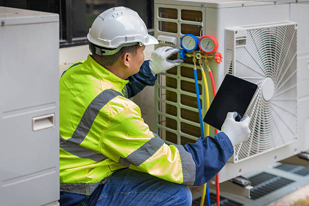 Professional Hvac technician working in Chino, CA